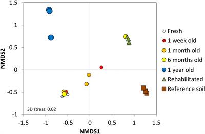 Extreme Geochemical Conditions and Dispersal Limitation Retard Primary Succession of Microbial Communities in Gold Tailings